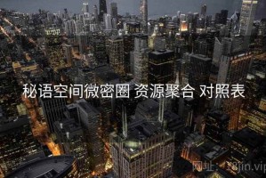 秘语空间微密圈 资源聚合 对照表