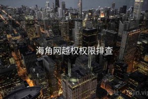 海角网越权权限排查