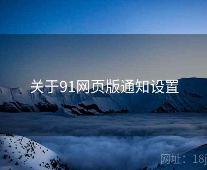 关于91网页版通知设置