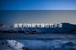鉴黄师数据泄露自检步骤