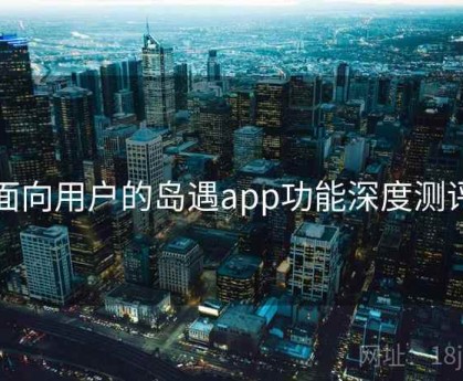 面向用户的岛遇app功能深度测评
