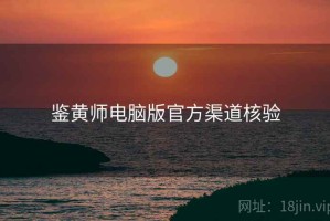 鉴黄师电脑版官方渠道核验