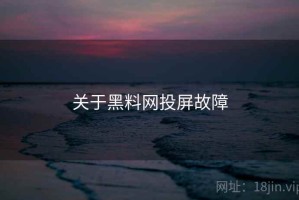 关于黑料网投屏故障