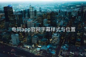 电鸽app官网字幕样式与位置