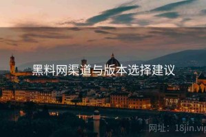 黑料网渠道与版本选择建议