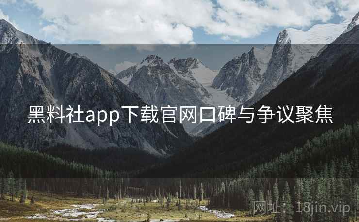 黑料社app下载官网口碑与争议聚焦