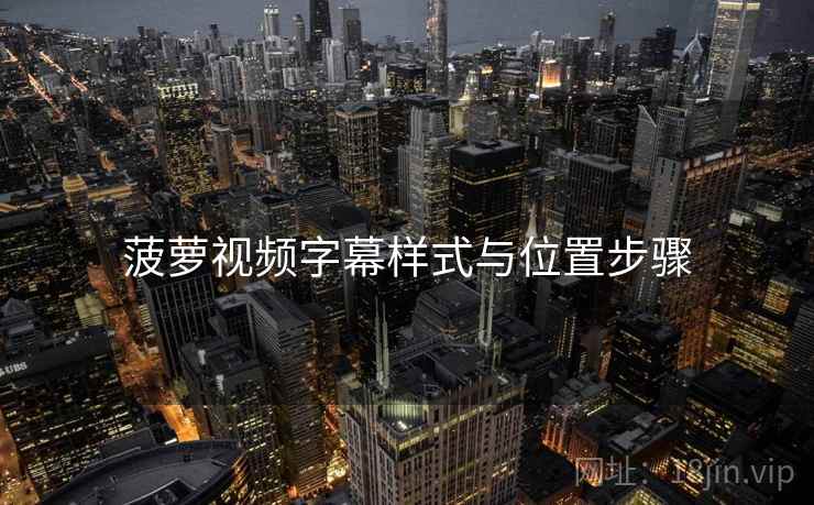 菠萝视频字幕样式与位置步骤