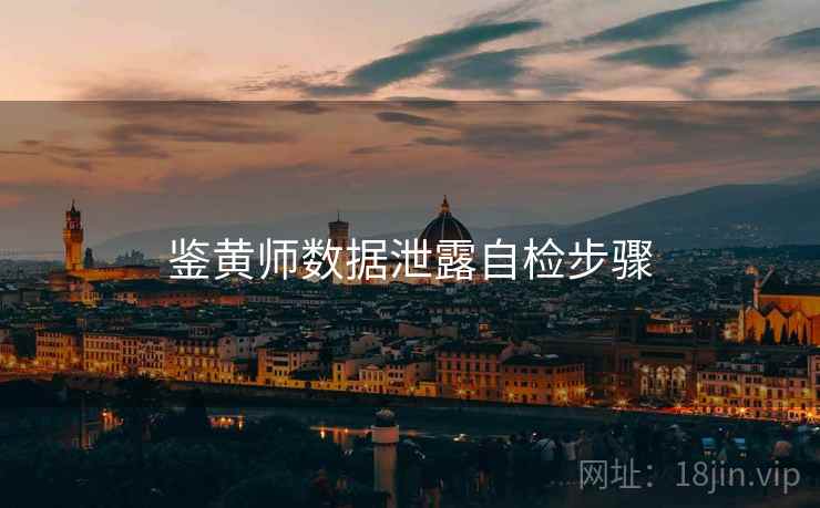 鉴黄师数据泄露自检步骤