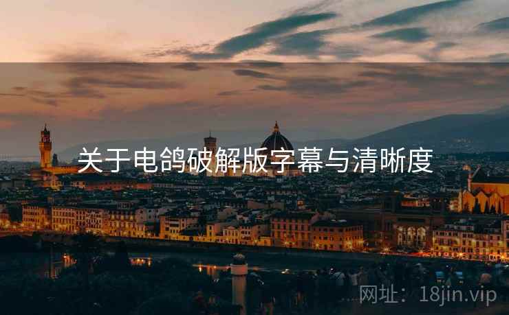 关于电鸽破解版字幕与清晰度
