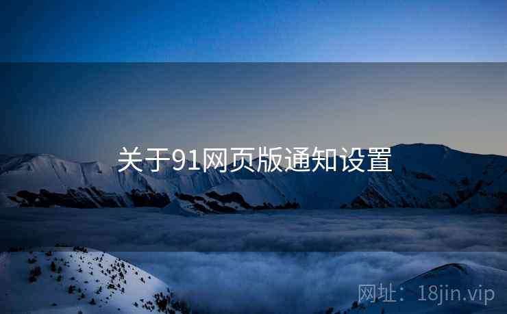 关于91网页版通知设置