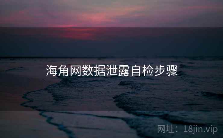海角网数据泄露自检步骤