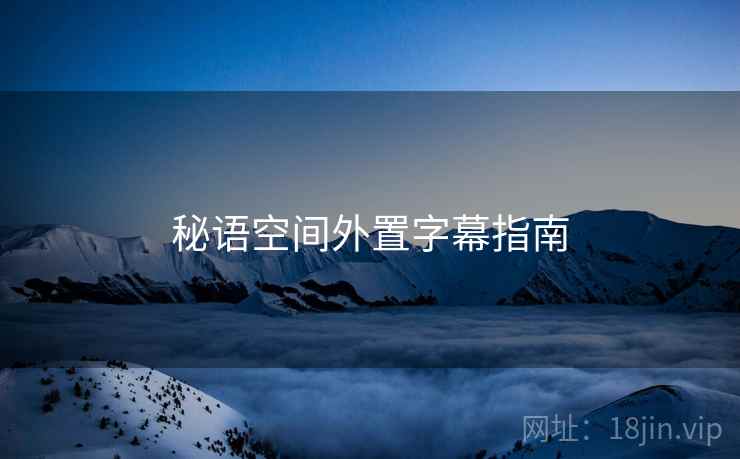 秘语空间外置字幕指南