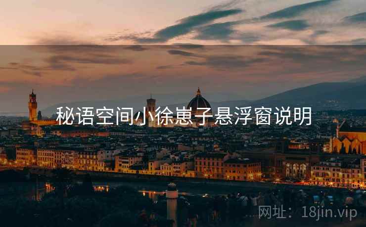 秘语空间小徐崽子悬浮窗说明