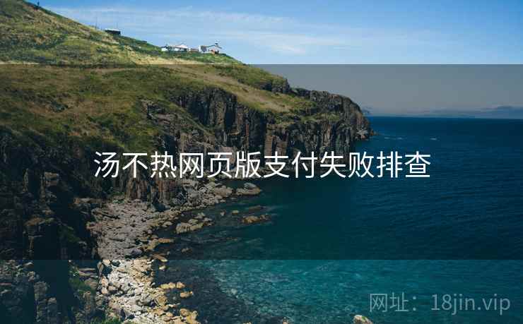 汤不热网页版支付失败排查