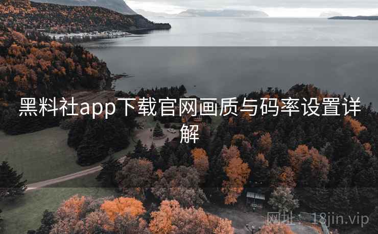 黑料社app下载官网画质与码率设置详解