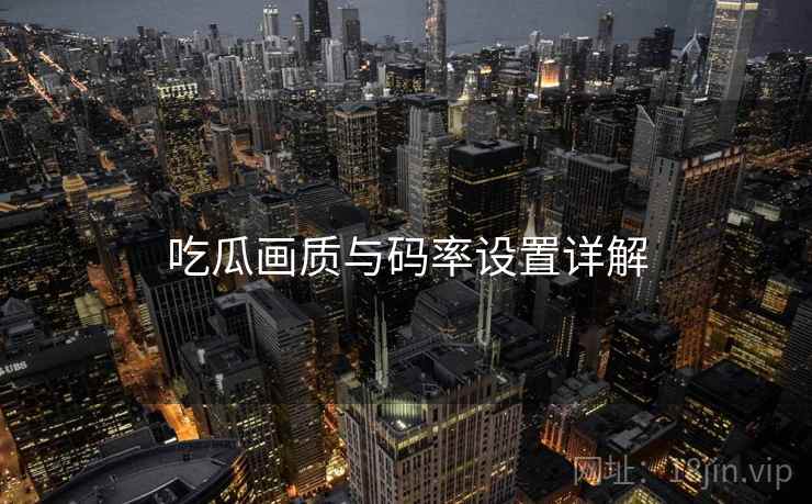 吃瓜画质与码率设置详解