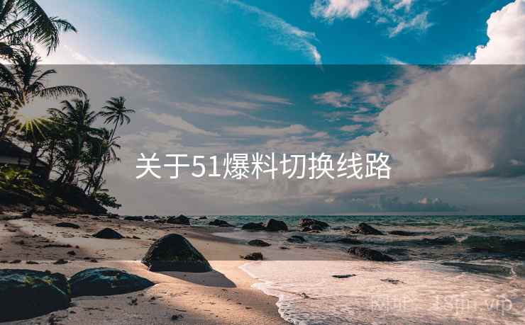 关于51爆料切换线路